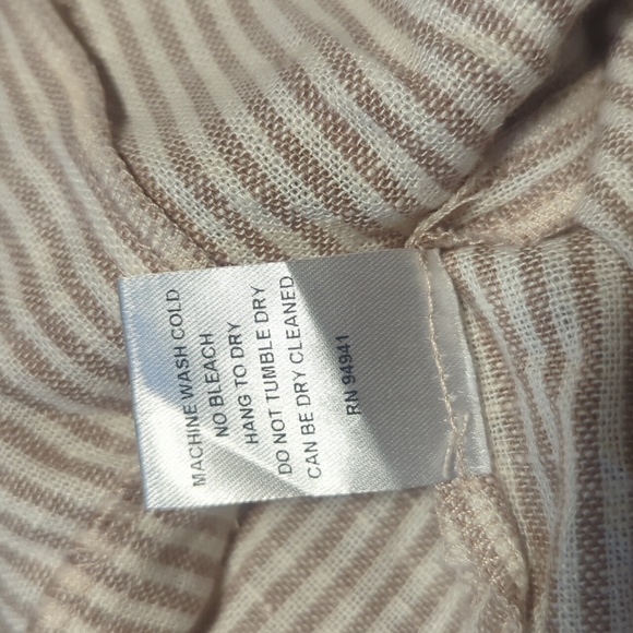 NWT Intermix tan linen striped romper - Picture 11 of 11